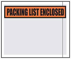 Packing List Envelopes Printed